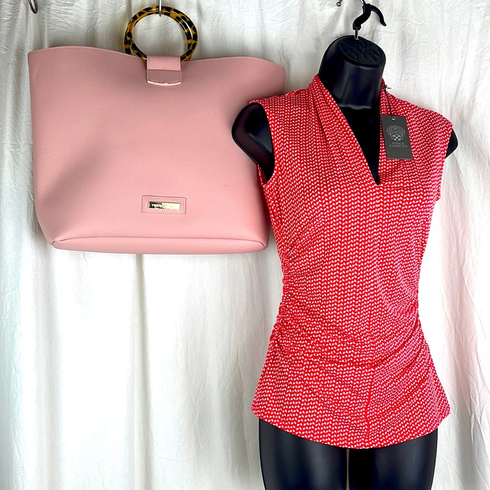 Vince Camuto Lot - XS Blouse and handbag set New with tags